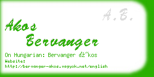 akos bervanger business card